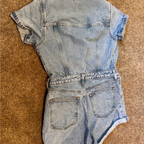 Denim Short Sleeve Romper - Picture 2 of 2